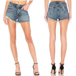AGOLDE Parker Vintage Cut Off Denim Shorts Women’s Size 24 Rock Steady Blue